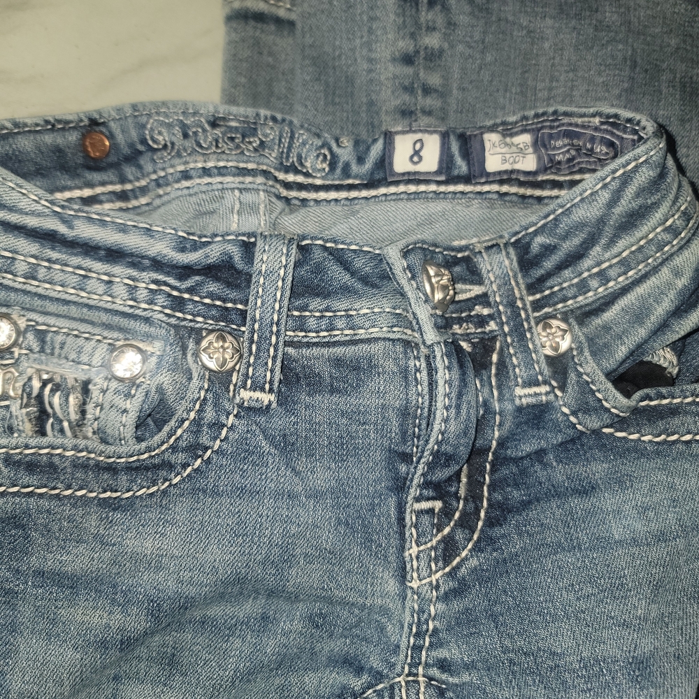 Miss Me Kids Blue Jeans with Rhinestone Accents